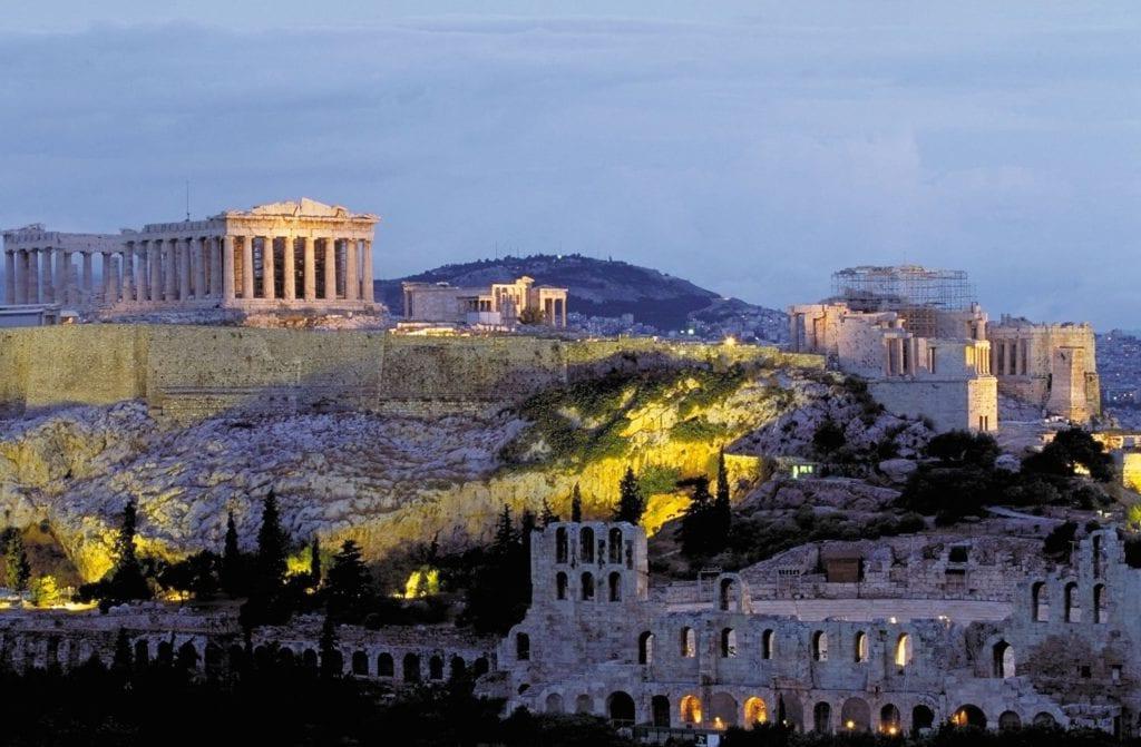 希腊卫城的风景画